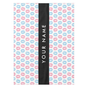 Roze lippen, blauwe lippen, kus, Jouw naam, person Tafelkleed