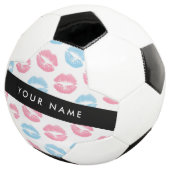 Roze lippen, blauwe lippen, kus, Jouw naam, person Voetbal (Drie kwart)
