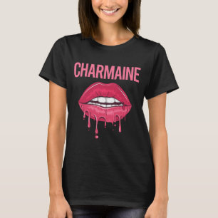 Roze Lippen - Charmaine Naam T-shirt