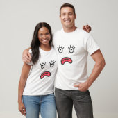 Roze lippen droevig gezicht t-shirt (Unisex)