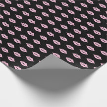 Roze lippen eenvoudig op zwart feestje