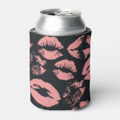Roze lippen: eigenzinnig  naadloos blikjeskoeler (Blikje Voorkant)