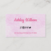 Roze Lippen en achtergrond Visitekaartje (Achterkant)