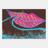 Roze lippen en woordballon of tong inpakpapier vel (Voorkant 3)