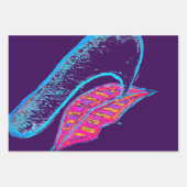 Roze lippen en woordballon of tong inpakpapier vel (Voorkant)