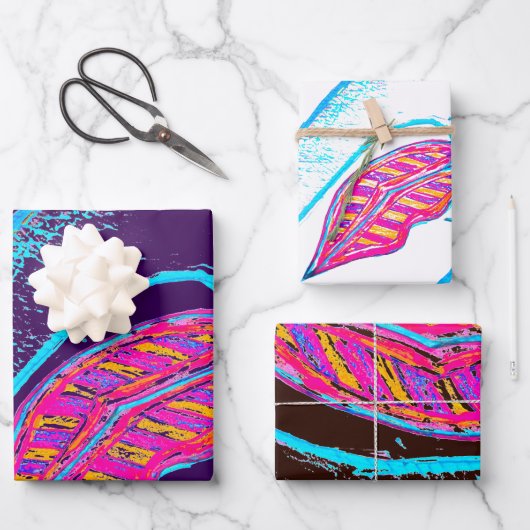 Roze lippen en woordballon of tong inpakpapier vel (Voorkant)