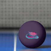 Roze lippen en woordballon of tong pingpongbal (Net)