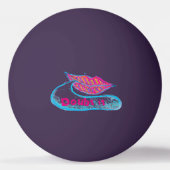 Roze lippen en woordballon of tong pingpongbal (Voorkant)