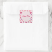 Roze Lippen Glam Feest Bedankt Sticker (Tas)