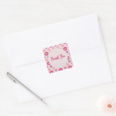 Roze Lippen Glam Party Bedank Sticker (Envelop)