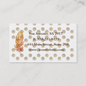 Roze Lippen Gouden Stippen Bussines kaart Visitekaartje (Achterkant)