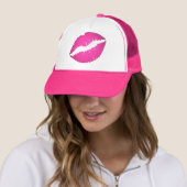 Roze Lippen Hoed Trucker Pet (In situ)