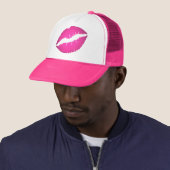 Roze Lippen Hoed Trucker Pet (In situ)