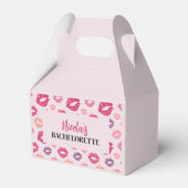 Roze Lippen Kus Bachelorette Party Favor Box Bedankdoosjes (Voorkant Zijde)