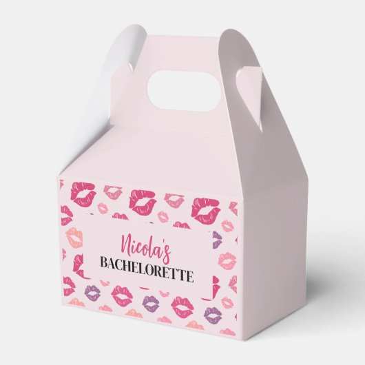 Roze Lippen Kus Bachelorette Party Favor Box Bedankdoosjes