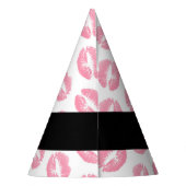 Roze lippen, kus, lippenstift, Jouw naam, personal Feesthoedjes (Achterkant)