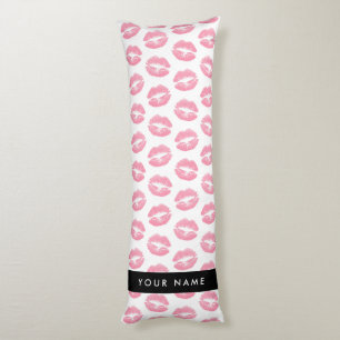 Roze lippen, kus, lippenstift, Jouw naam, personal Lichaamskussen