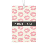 Roze lippen, kus, lippenstift, Jouw naam, personal Luchtverfrisser (Achterkant)