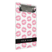 Roze lippen, kus, lippenstift, Jouw naam, personal Mini Klembord (Schuin)