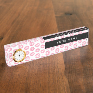 Roze lippen, kus, lippenstift, Jouw naam, personal Naambordje