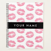 Roze lippen, kus, lippenstift, Jouw naam, personal Planner (Voorkant)