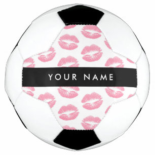 Roze lippen, kus, lippenstift, Jouw naam, personal Voetbal