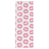 Roze lippen, kus, lippenstift, Jouw naam, personal Wijn Cadeautas (Achterkant)