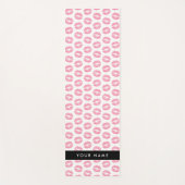 Roze lippen, kus, lippenstift, Jouw naam, personal Yogamat (Voorkant)