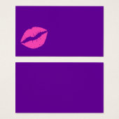 Roze Lippen Leeg Paars Visitekaartje (Voorkant /achterkant)