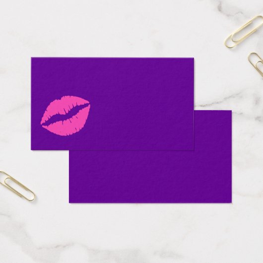 Roze Lippen Leeg Paars Visitekaartje (Kantoor)