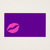 Roze Lippen Leeg Paars Visitekaartje (Voorkant)