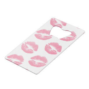 Roze Lippen, Lippenpatroon, Roze Lippenstift, Kus Creditkaart Flessenopener