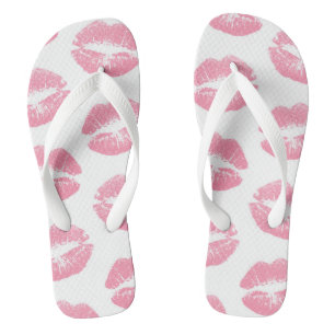 Roze Lippen, Lippenpatroon, Roze Lippenstift, Kus Teenslippers