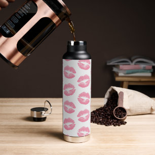 Roze Lippen, Lippenpatroon, Roze Lippenstift, Kus Waterfles
