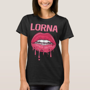 Roze Lippen - Lorna Naam T-shirt