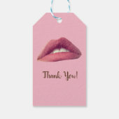 Roze Lippen, Mond Gift Labels Cadeaulabel (Achterkant)