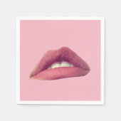 Roze Lippen, Mond party servetten (Voorkant)