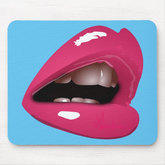 roze lippen muismat (Voorkant)