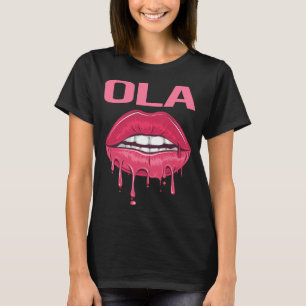 Roze Lippen - Ola Naam T-shirt