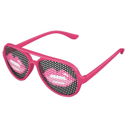 Roze lippen partij tinten | Kissy Kiss Zonnebril (Gekanteld)