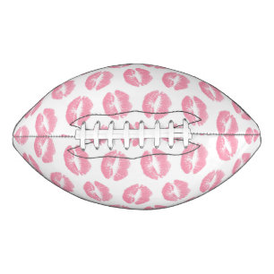 Roze lippen, patroon van lippen, roze lippenstift, american football
