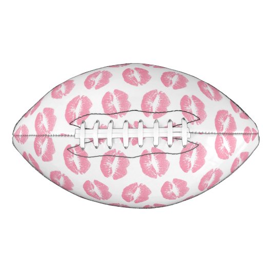 Roze lippen, patroon van lippen, roze lippenstift, american football (Voorkant)
