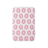 Roze lippen, patroon van lippen, roze lippenstift, badmat (Voorkant Verticaal)