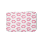 Roze lippen, patroon van lippen, roze lippenstift, badmat (Voorkant)