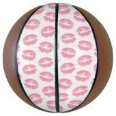 Roze lippen, patroon van lippen, roze lippenstift, basketbal (Verticaal)