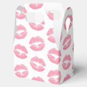 Roze lippen, patroon van lippen, roze lippenstift, bedankdoosjes (Geopend)