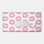 Roze lippen, patroon van lippen, roze lippenstift, bureaumat (Keyboard & Muis)