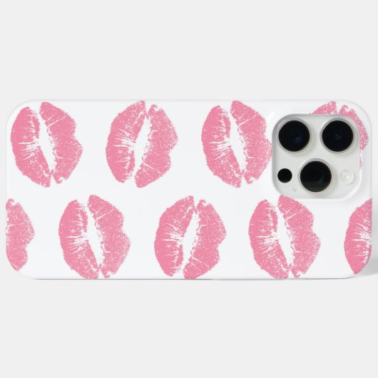 Roze lippen, patroon van lippen, roze lippenstift, Case-Mate iPhone case (Achterkant (horizontaal))