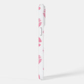 Roze lippen, patroon van lippen, roze lippenstift, iPhone hoesje (Rechterkant)