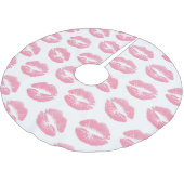Roze lippen, patroon van lippen, roze lippenstift, kerstboom rok (Gekanteld)